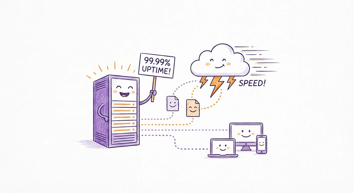 Servidor con 99.9% uptime